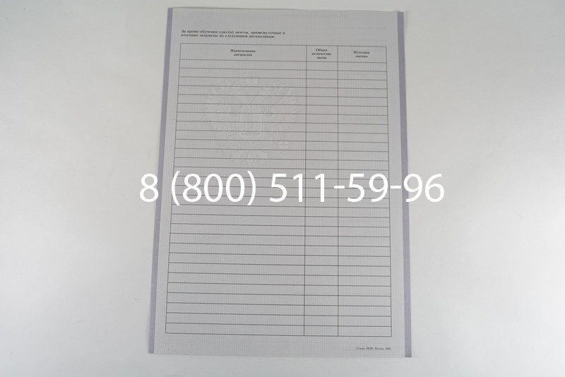 Диплом колледжа 2007-2010 годов в Москве