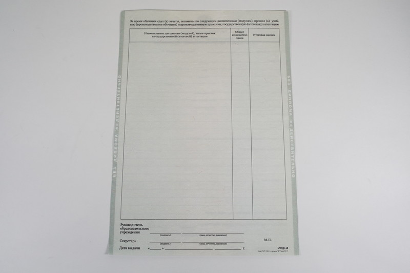 Диплом о начальном образовании  2010-2026 годов в Москве