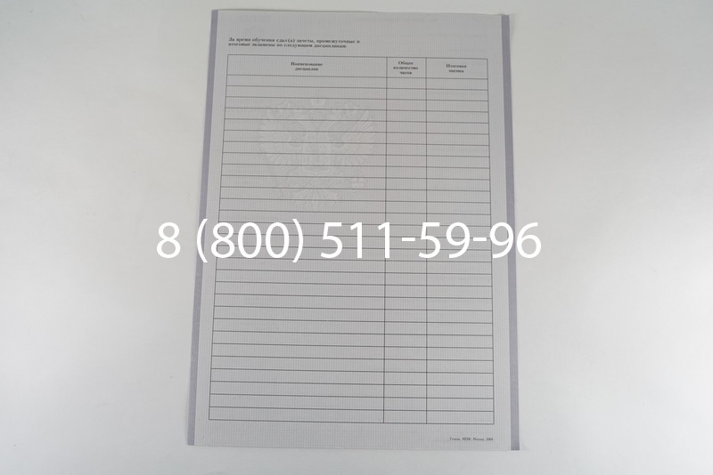 Диплом о среднем образовании 2007-2010 годов в Москве