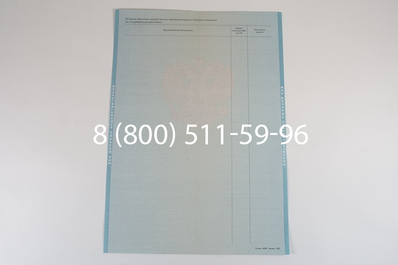 Диплом специалиста 2010-2011 годов в Москве