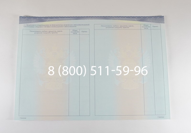Диплом техникума (Спецбланк) 2014-2026 года в Москве